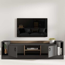 West Tv Stend - Antrasit/Cəviz - 5