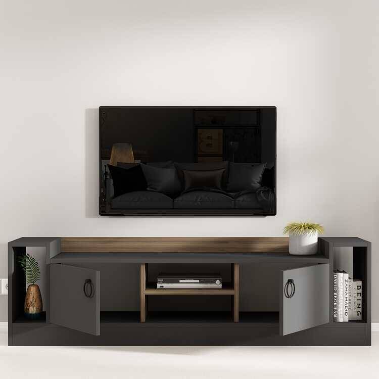 West Tv Stend - Antrasit/Cəviz - 5