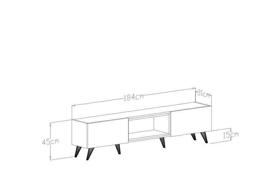 Yuna Tv Stend - Qara - 4