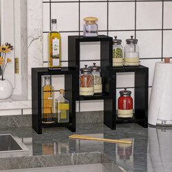 Zeus Çox Məqsədli Rəf - Qara - Modev