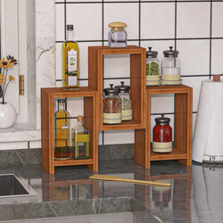 Zeus Çox Məqsədli Rəf - Teak - Modev