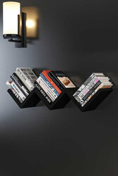 Ziggy Divar Rəfi - Qara - Modev