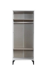 Greys 2 Qapılı Geyim Dolabı - Ağ - Decoroom Collection (1)