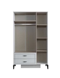 Greys 3 Qapılı Güzgülü Geyim Dolabı - Ağ - Decoroom Collection (1)