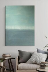 Gri Karşıt Tonlar Kətan Tablo - Markaev