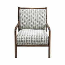 Griza Monza Tünd Cəviz Ahşap Berjer Kreslo - Zemhome (1)