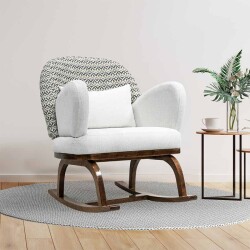 Griza Monza Yellenen Tünd Cəviz Ahşap Berjer Kreslo - Zemhome