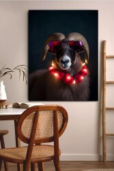 Güneş Gözlüklü Koç Kanvas Tablo - Markaev