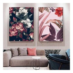 Harmony Of The Flowers 2'li Kətan Tablo Seti - Tabloshop