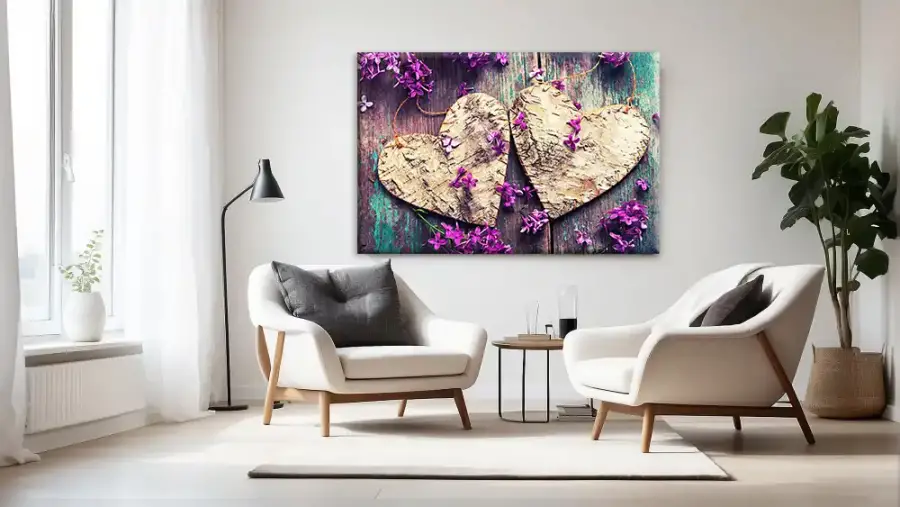 Heart and Flower Kətan Tablo TB1314 - 2