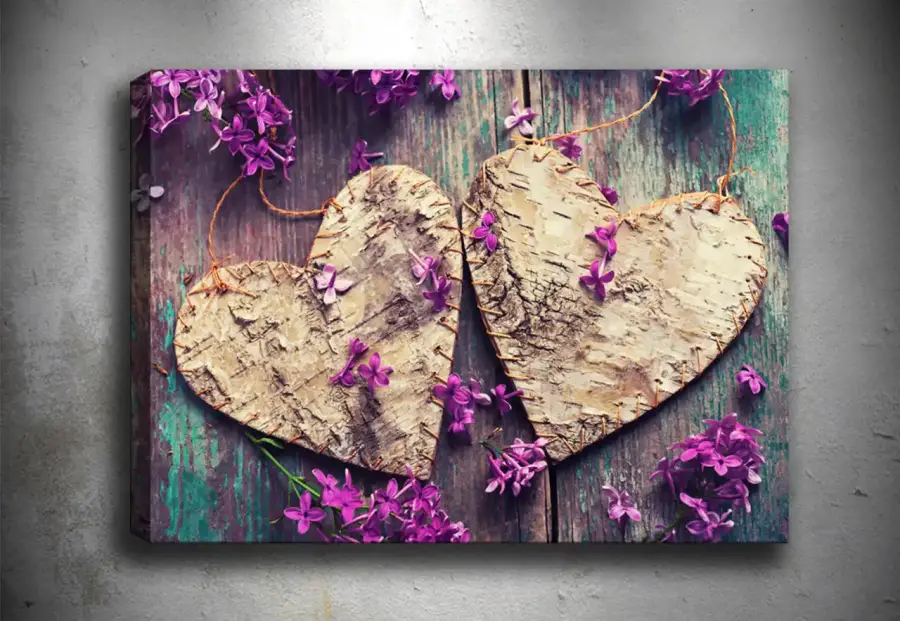 Heart and Flower Kətan Tablo TB1314 - 3
