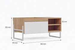 Helka Jurnal Masası Siyirtməli - Meşə/Ağ - 6