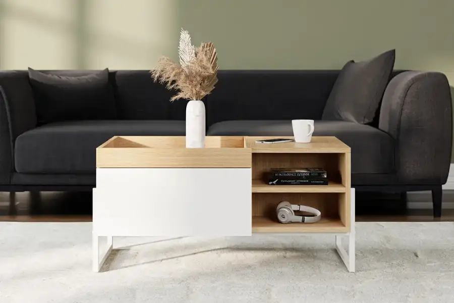 Helka Jurnal Masası Siyirtməli - Meşə/Ağ - 1