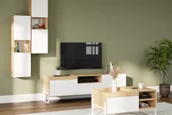 Helka Jurnal Masası Siyirtməli - Meşə/Ağ - 4