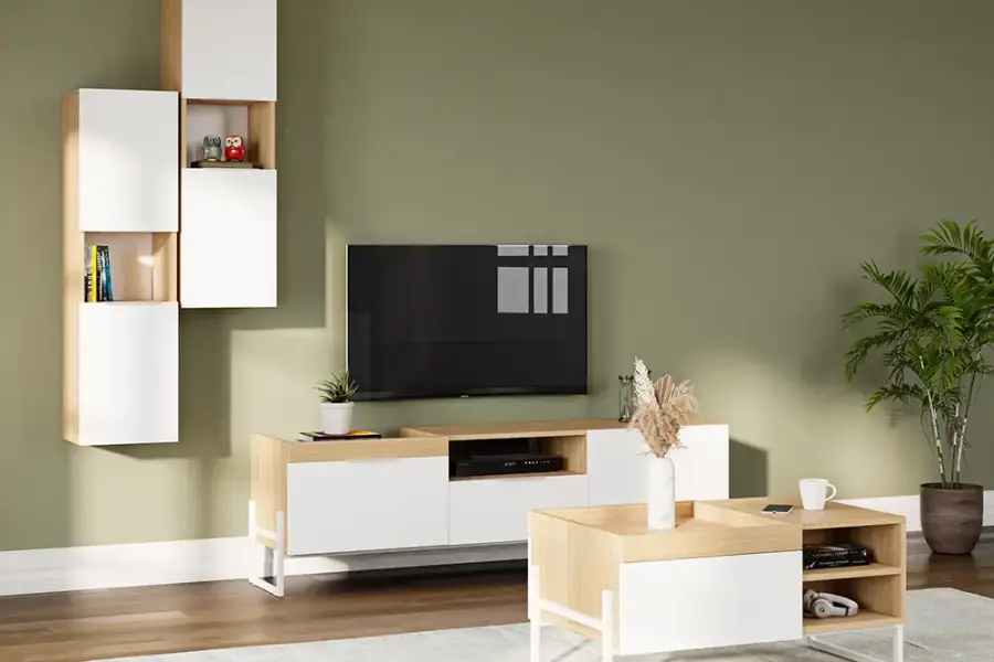 Helka Jurnal Masası Siyirtməli - Meşə/Ağ - 4