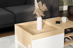 Helka Jurnal Masası Siyirtməli - Meşə/Ağ - Decoroom Collection (1)