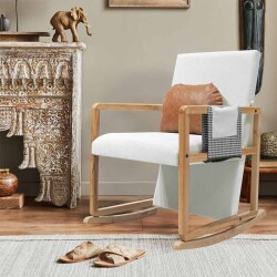 Hellas Yellenen Portatif Berjer Kreslo - Ağ - Zemhome