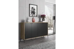 Hestia Konsol, 4 Qapılı, 160 cm - Cəviz/Qara - 3