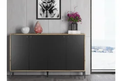 Hestia Konsol, 4 Qapılı, 160 cm - Cəviz/Qara - 2