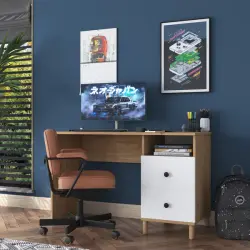 Hidal Çalışma Masası - Ağ/Meşə 