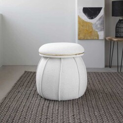 Hippi Teddy Pufik - Ağ - Zemhome