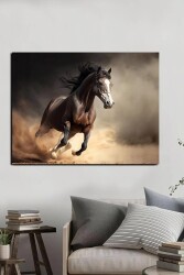 Hırslı Yarış Atı Kətan Tablo - Markaev