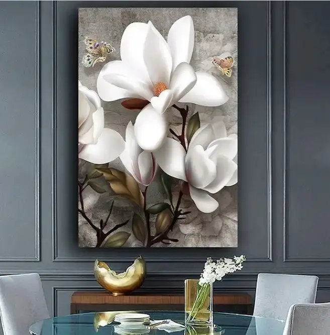 Hobimania Flower Horizontal Kətan Tablo TB1477 - 1