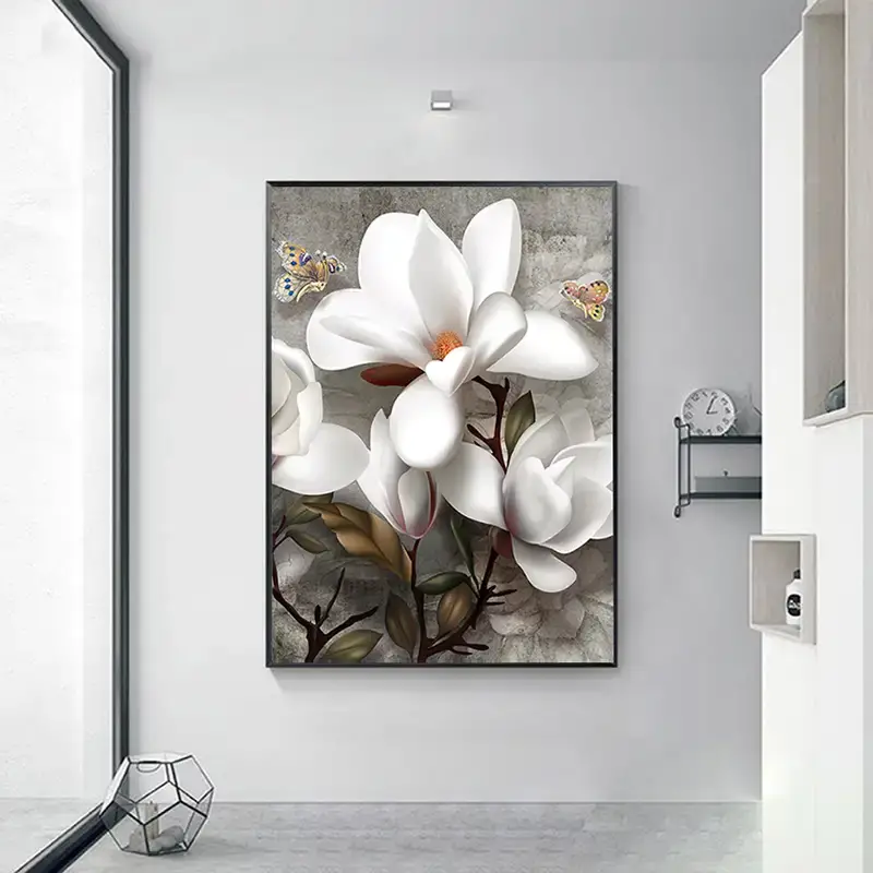 Hobimania Flower Horizontal Kətan Tablo TB1477 - 2
