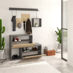 Holdon Dəhliz Dolabı - Meşə/Antrasit - Modev (1)