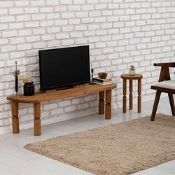 İda Tv Stend / Kestane Renk & Masif - Thumbnail