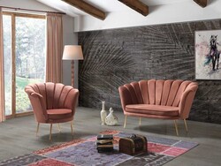 İnci 3lü Çay Seti Divan Kreslo Dəsti Pembe - Vistaso Concept (1)