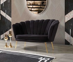 İnci İki Yerli Divan Siyah - Vistaso Concept