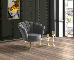 İnci Kreslo - Tünd Boz - Decore Mobilya