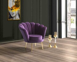 İnci Kreslo - Bənövşəyi - Decore Mobilya