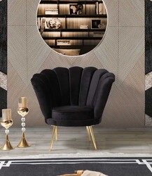 İnci Kreslo - Qara - Decore Mobilya