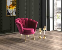 İnci Kreslo - Tünd Qırmızı - Decore Mobilya