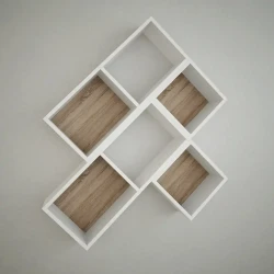 İris Divar Rəfi - Ağ/Meşə - Decoroom Collection (1)