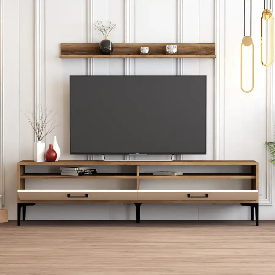 İstanbul Tv Stend - Cəviz/Krem - 3