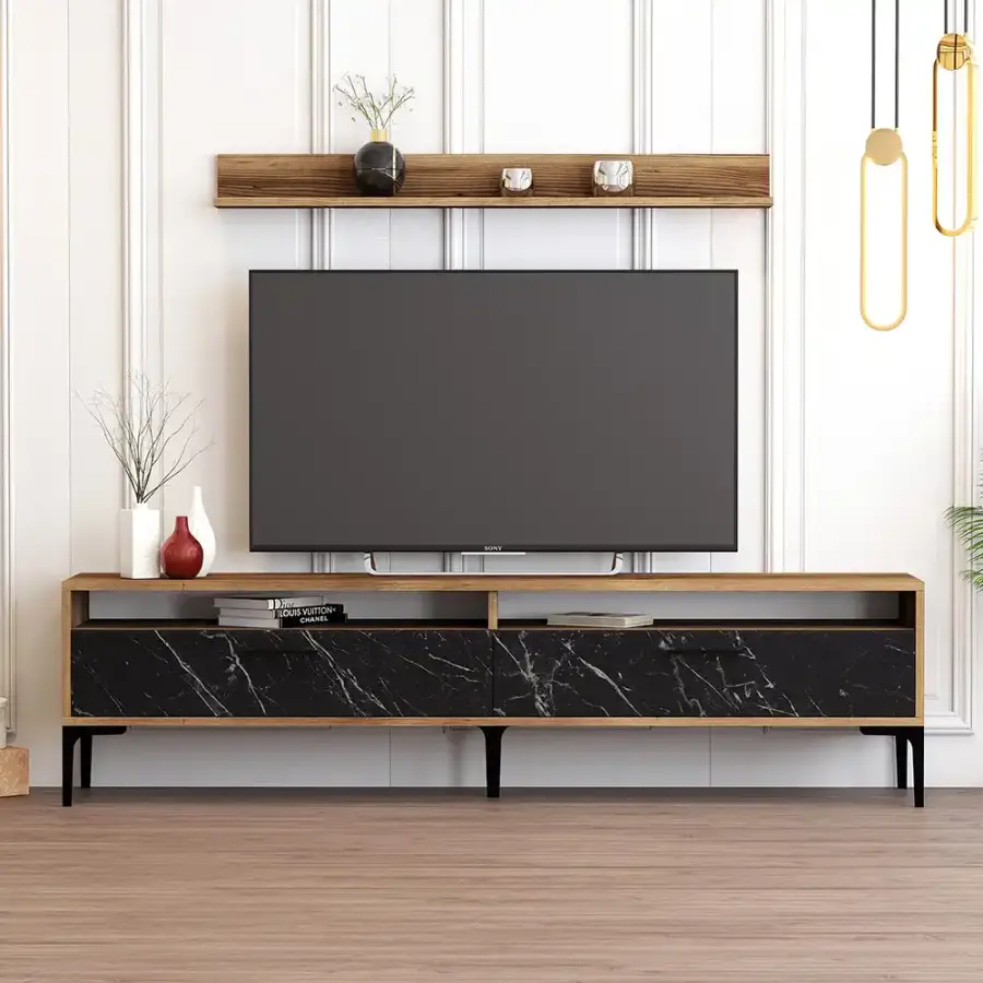 İstanbul Tv Stend - Cəviz/Qara Mərmər - 2