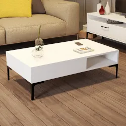 İstanbul Tv Stend və Jurnal Masa Dəsti - Ağ - 3