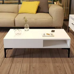 İstanbul Tv Stend və Jurnal Masa Dəsti - Ağ - 2