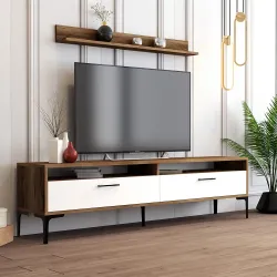 İstanbul Tv Stend və Jurnal Masa Dəsti - Cəviz/Ağ - 3