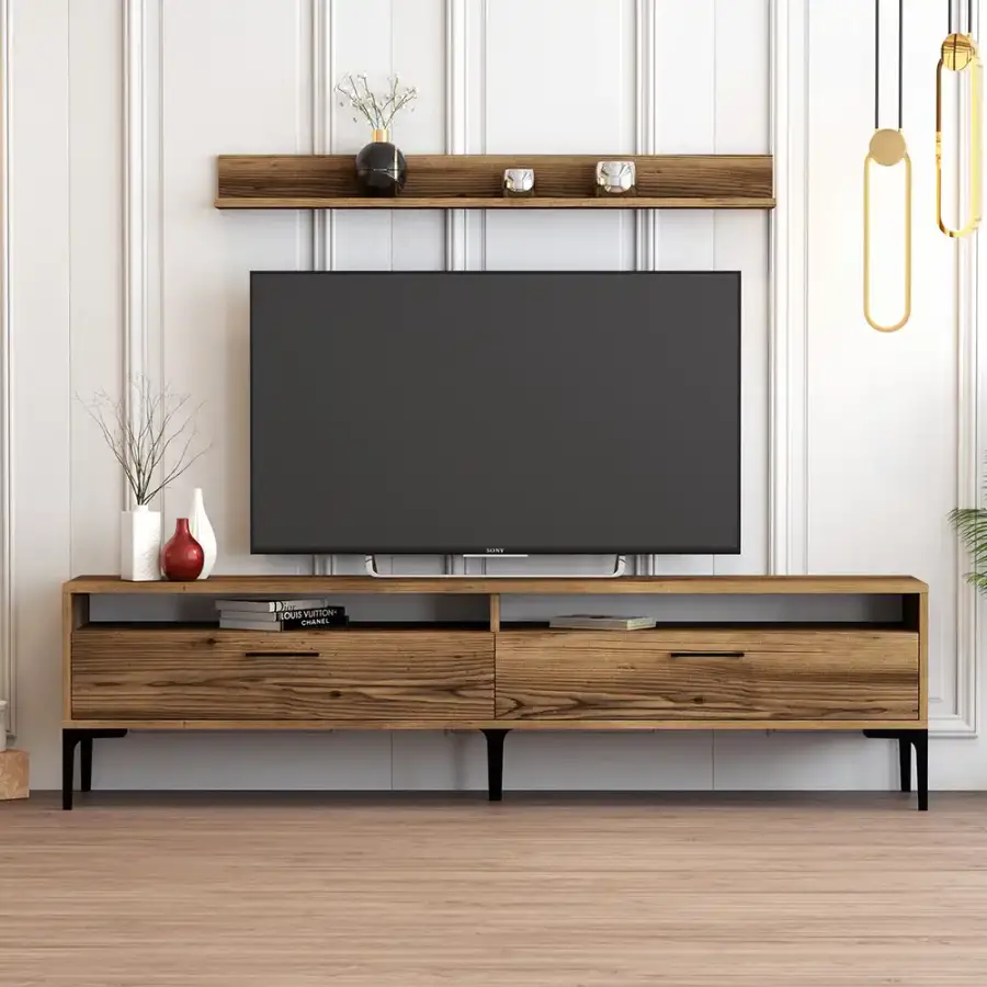 İstanbul Tv Stend və Jurnal Masa Dəsti - Cəviz - 5