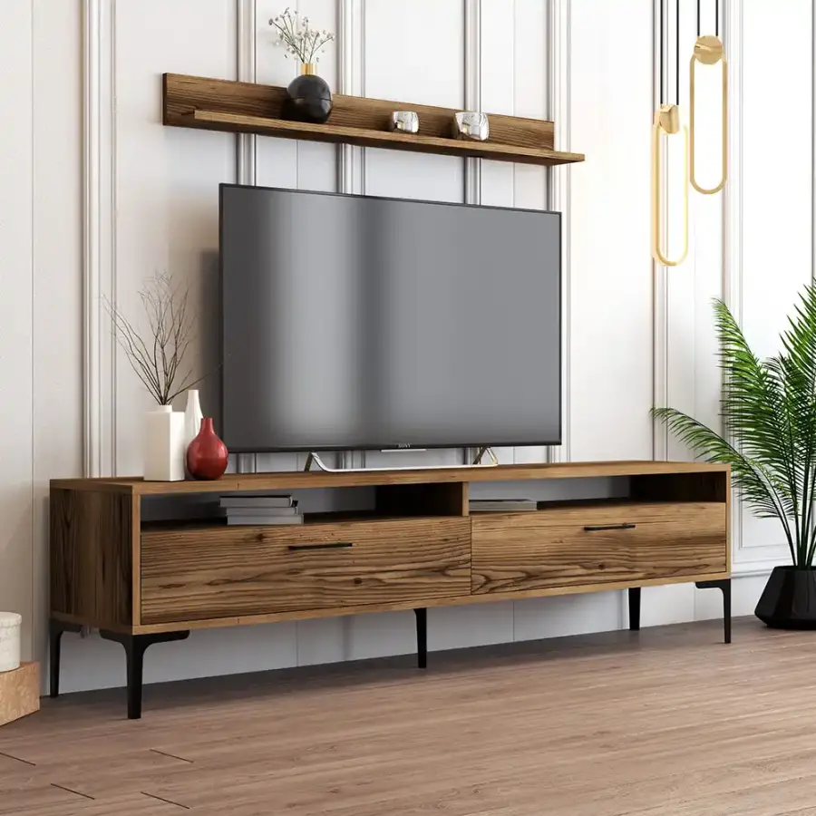 İstanbul Tv Stend və Jurnal Masa Dəsti - Cəviz - 2