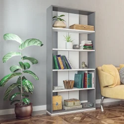 Java Kitab Rəfi - Antrasit/Ağ 