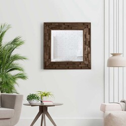 Jenga Güzgü 58 cm * 58 cm - Gri - Bluecape