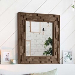 Jenga Güzgü 58 cm * 58 cm - Gri - Bluecape (1)