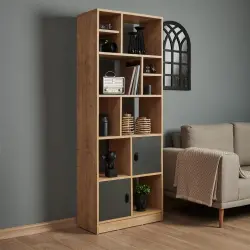 Julia Kitab Rəfi - Meşə/Antrasit - Arneto (1)