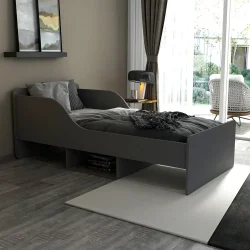 Julie Bir Nəfərlik Çarpayı - Antrasit - Decoroom Collection (1)