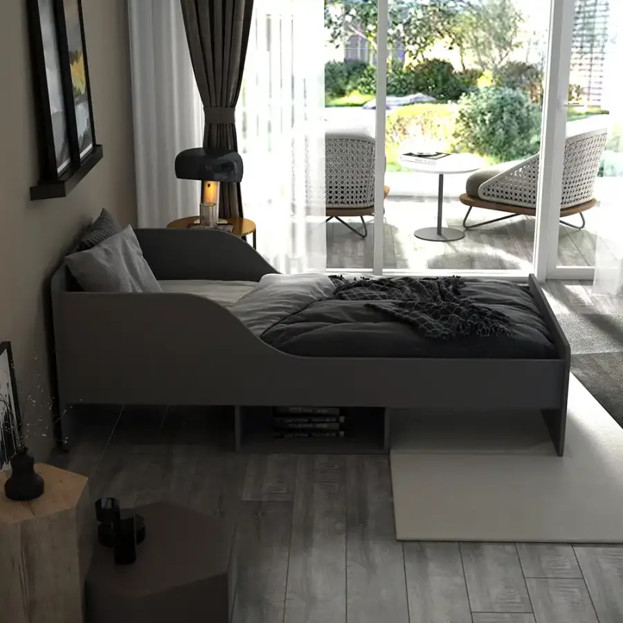 Julie Bir Nəfərlik Çarpayı - Antrasit - 2